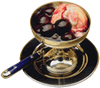 Ice Cream with burgundy wine sauce