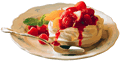 Pounce Pastry with Strawberries and Glaze